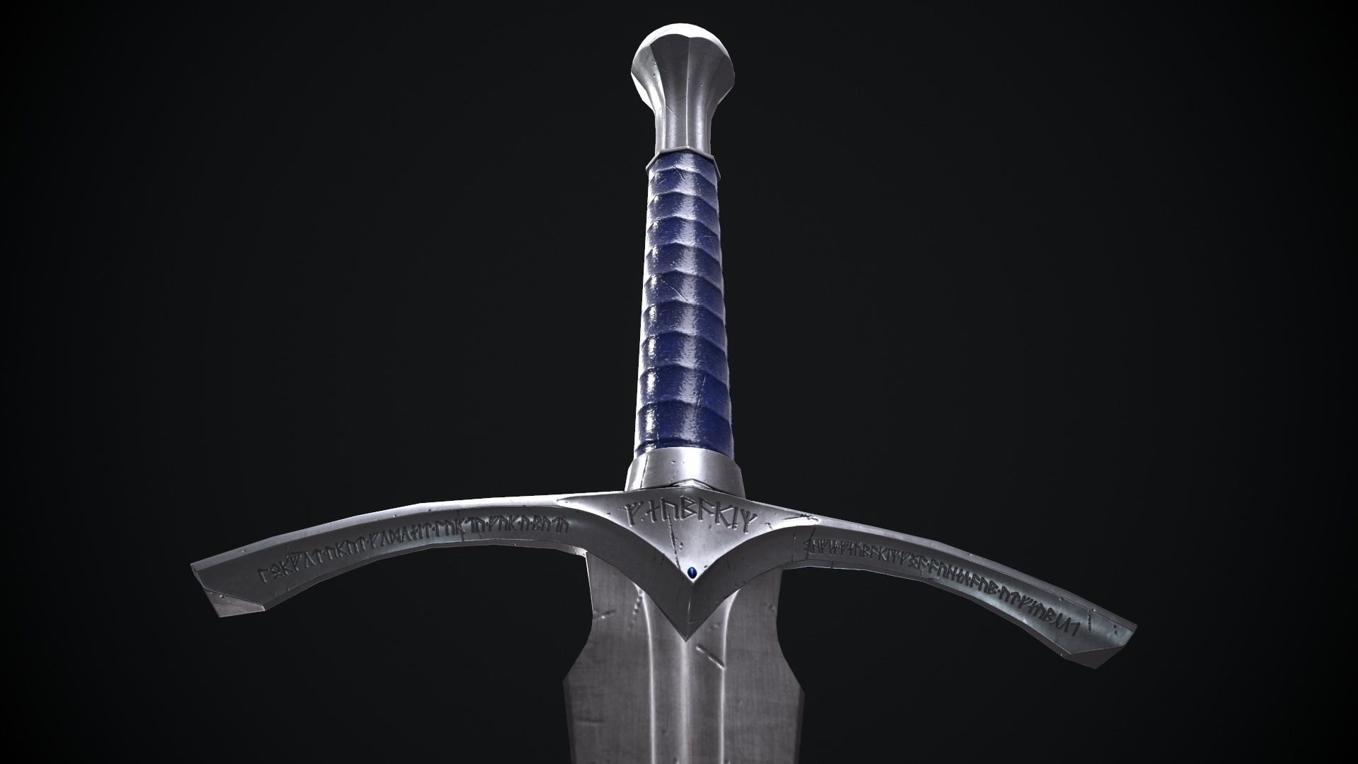 Glamdring Sword from The Lord of the Rings Movie Low-poly 3D model_11