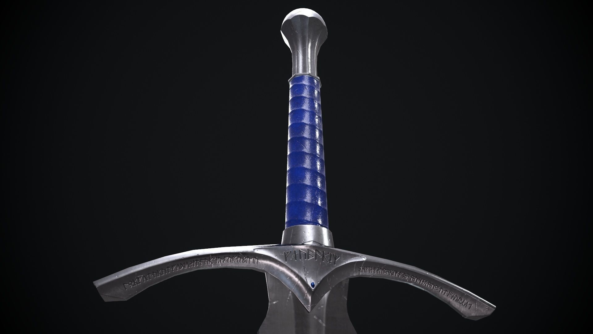 Glamdring Sword from The Lord of the Rings Movie Low-poly 3D model_7