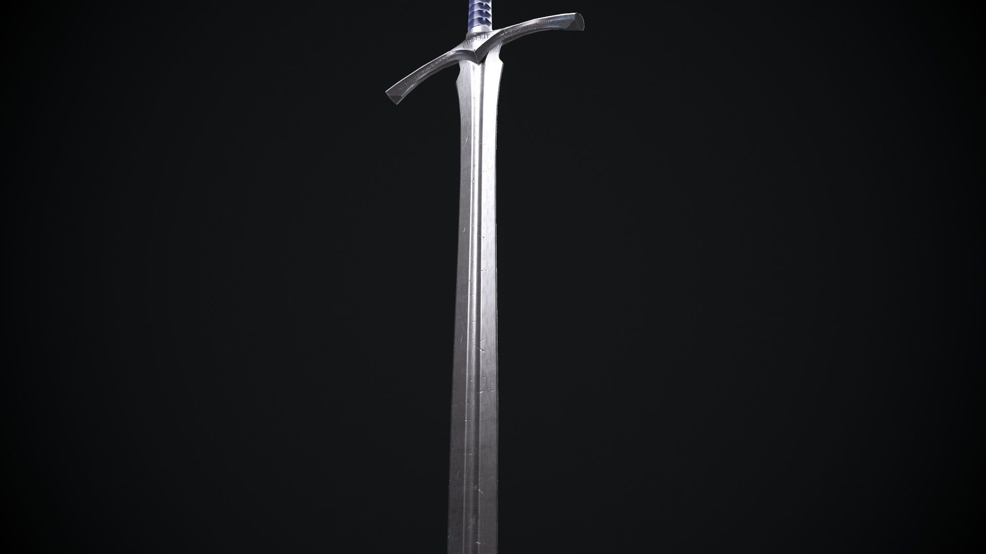 Glamdring Sword from The Lord of the Rings Movie Low-poly 3D model_14