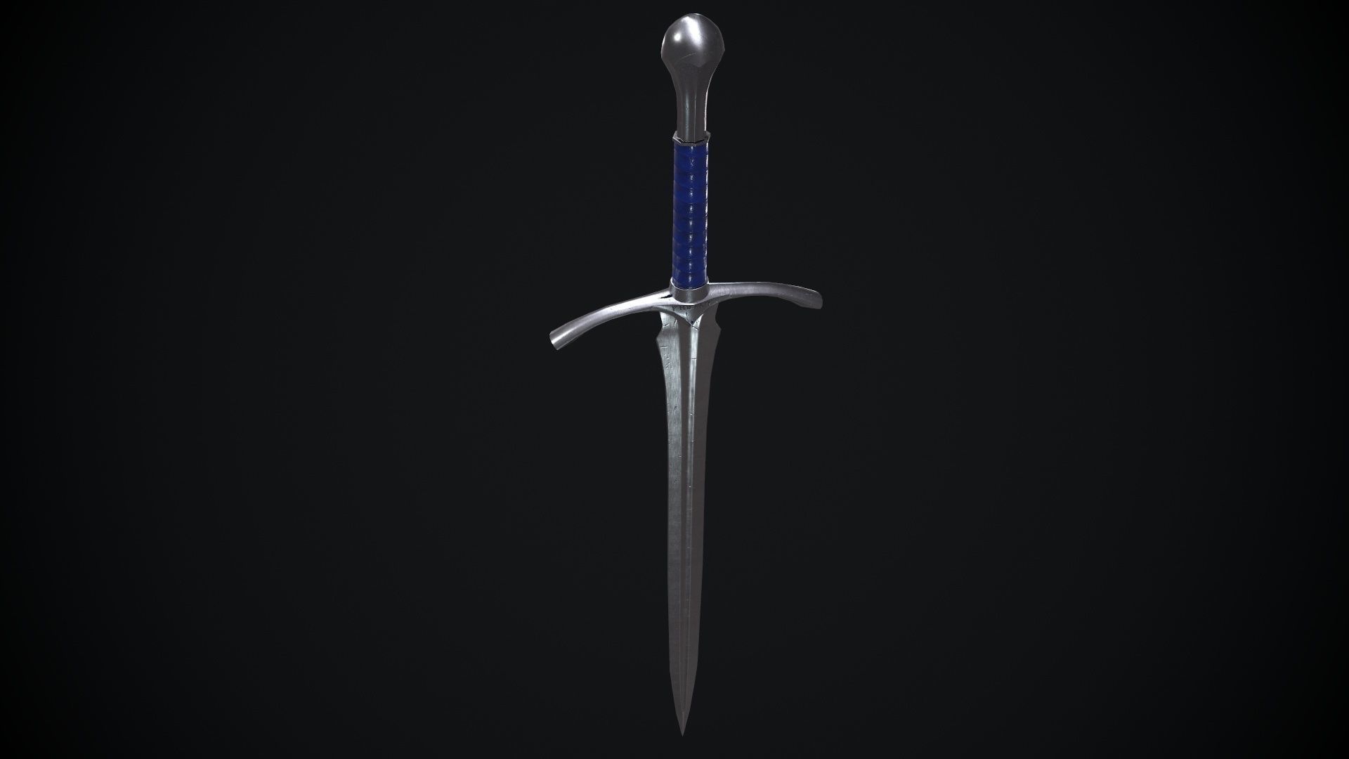Glamdring Sword from The Lord of the Rings Movie Low-poly 3D model_5