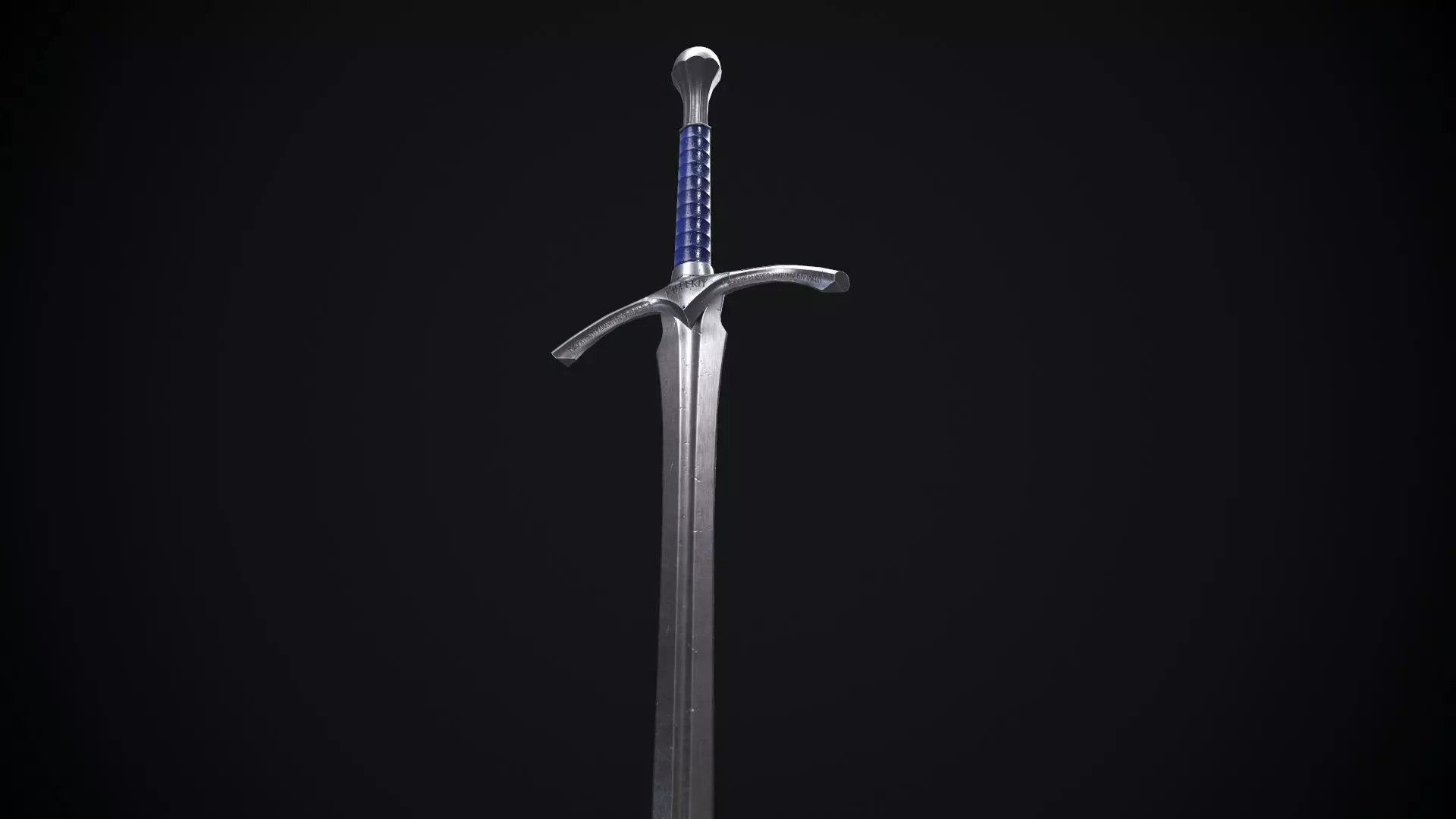 Glamdring Sword from The Lord of the Rings Movie Low-poly 3D model_0