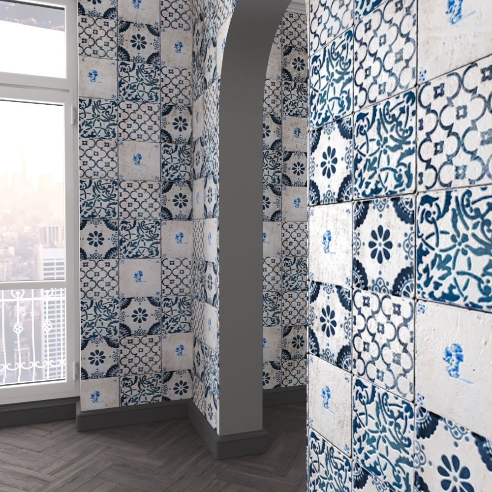 WallDeco-Life-var-100 room with tiled walls 3D model_1