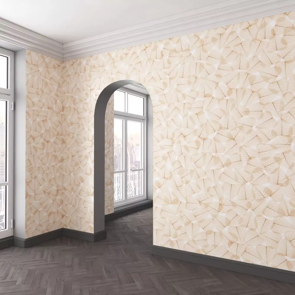 WallDeco-Life-var-107 room with arched window and wallpaper 3D model_0