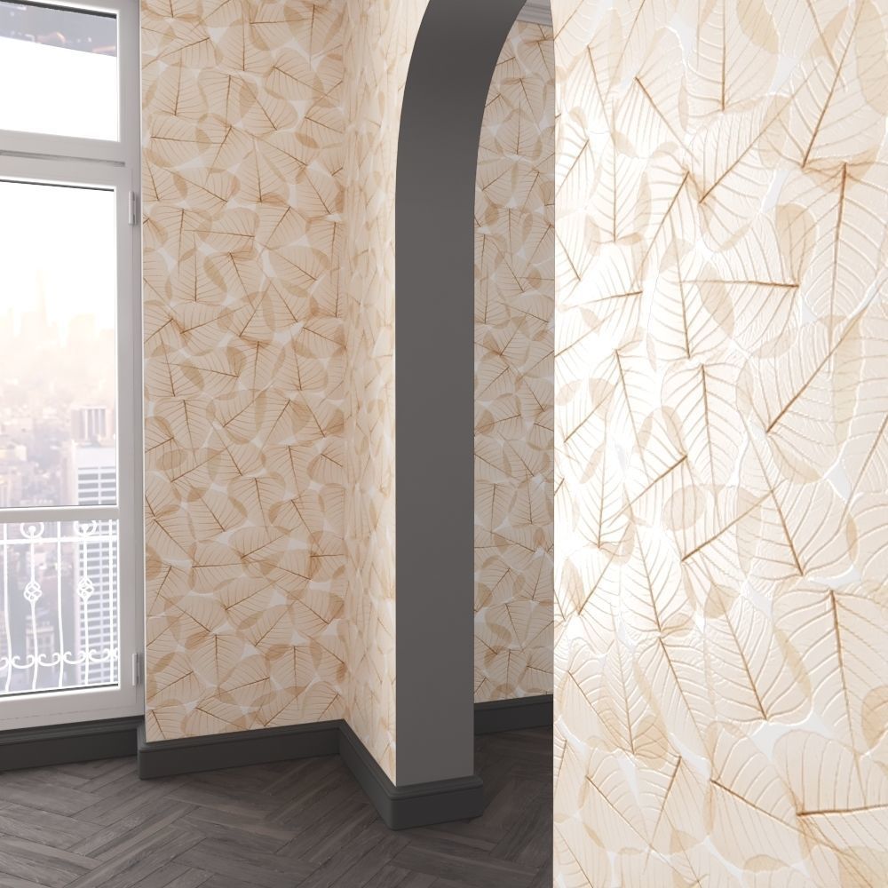 WallDeco-Life-var-107 room with arched window and wallpaper 3D model_1