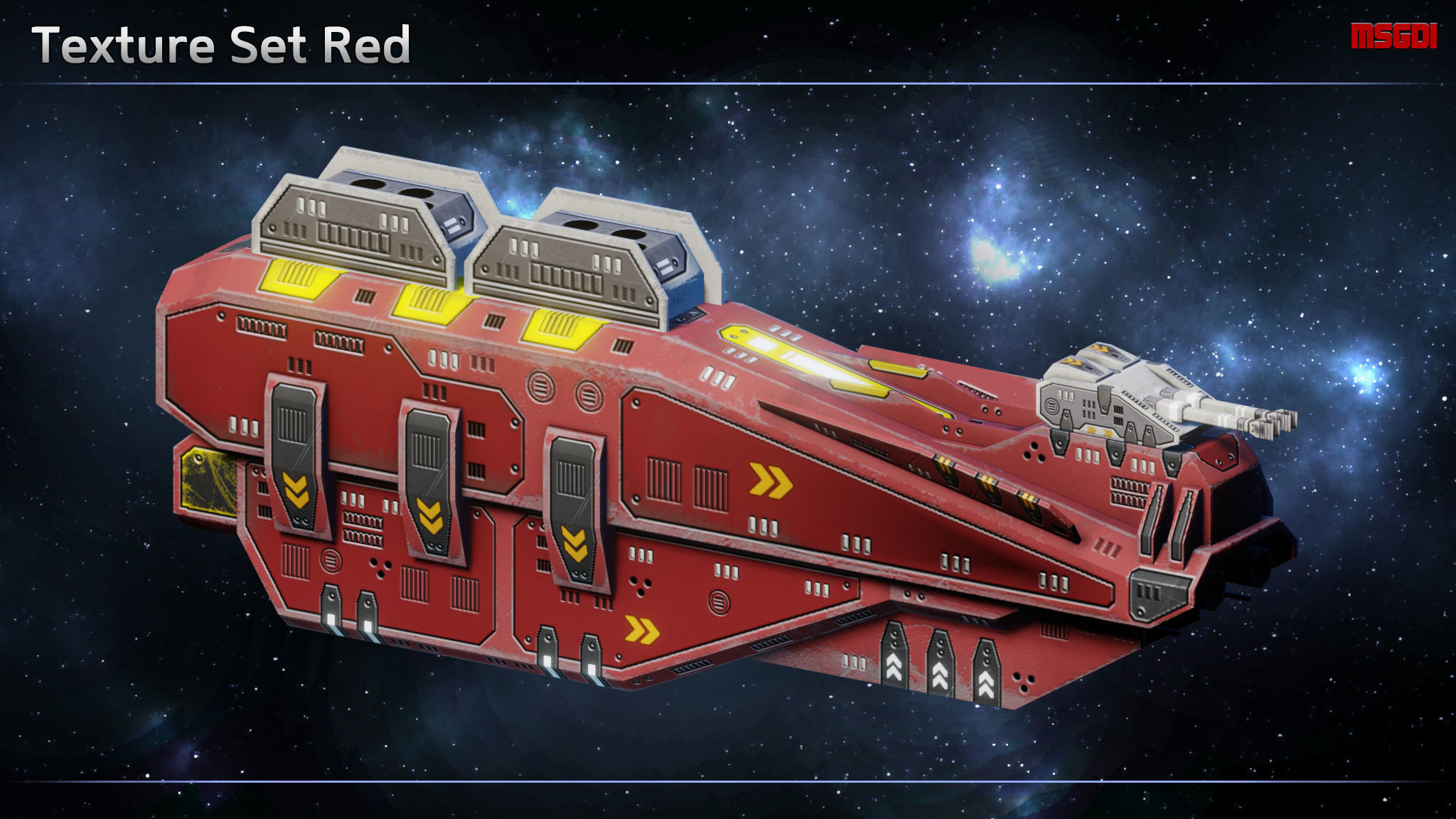Spaceship Lettow-Vorbeck Frigates Low-poly 3D model_10
