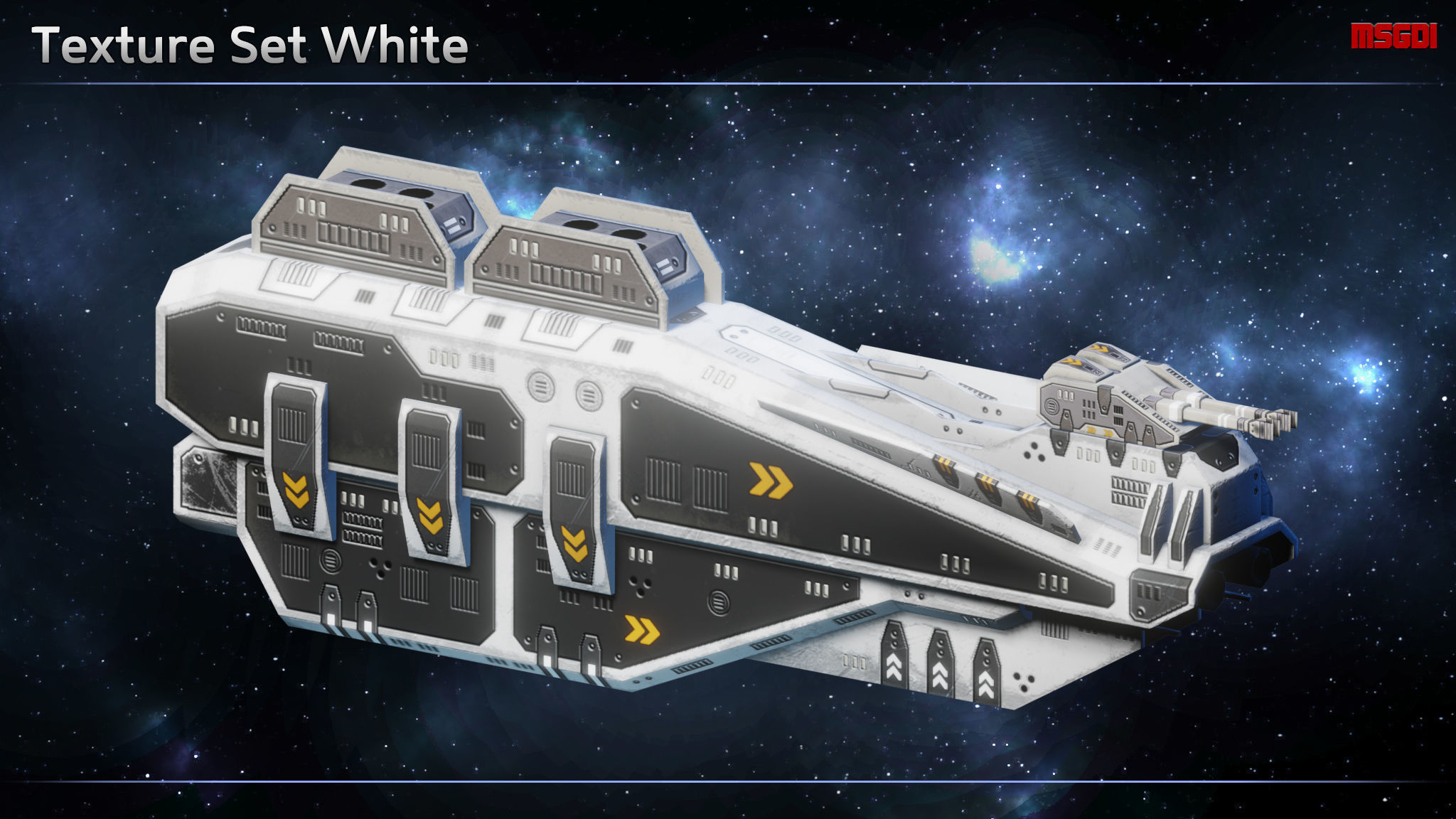 Spaceship Lettow-Vorbeck Frigates Low-poly 3D model_11
