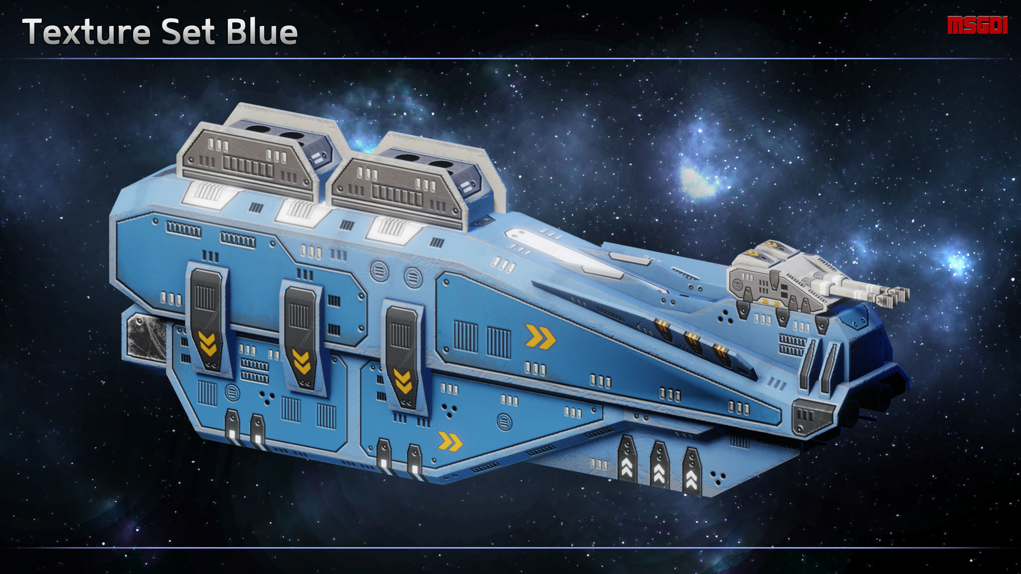 Spaceship Lettow-Vorbeck Frigates Low-poly 3D model_7