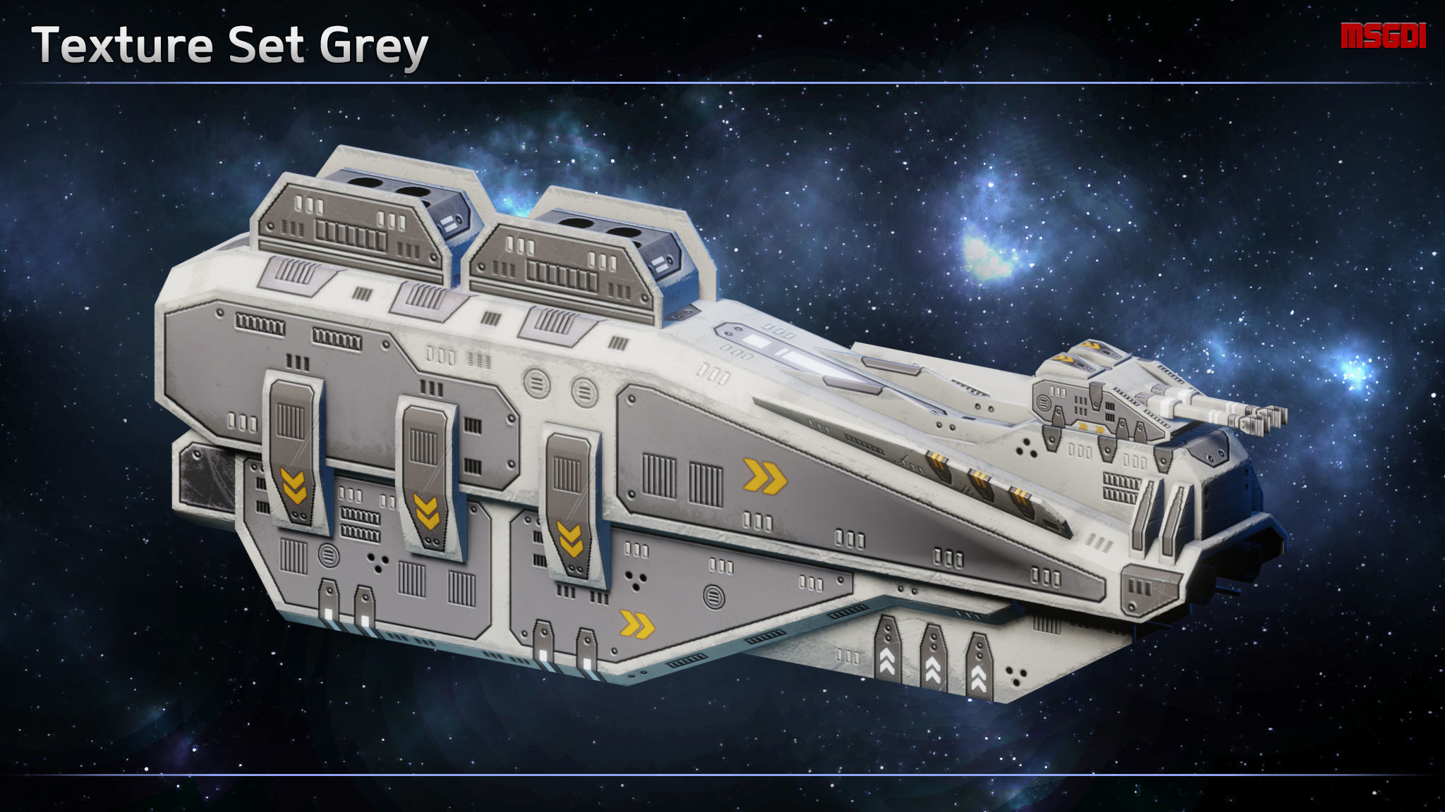 Spaceship Lettow-Vorbeck Frigates Low-poly 3D model_9