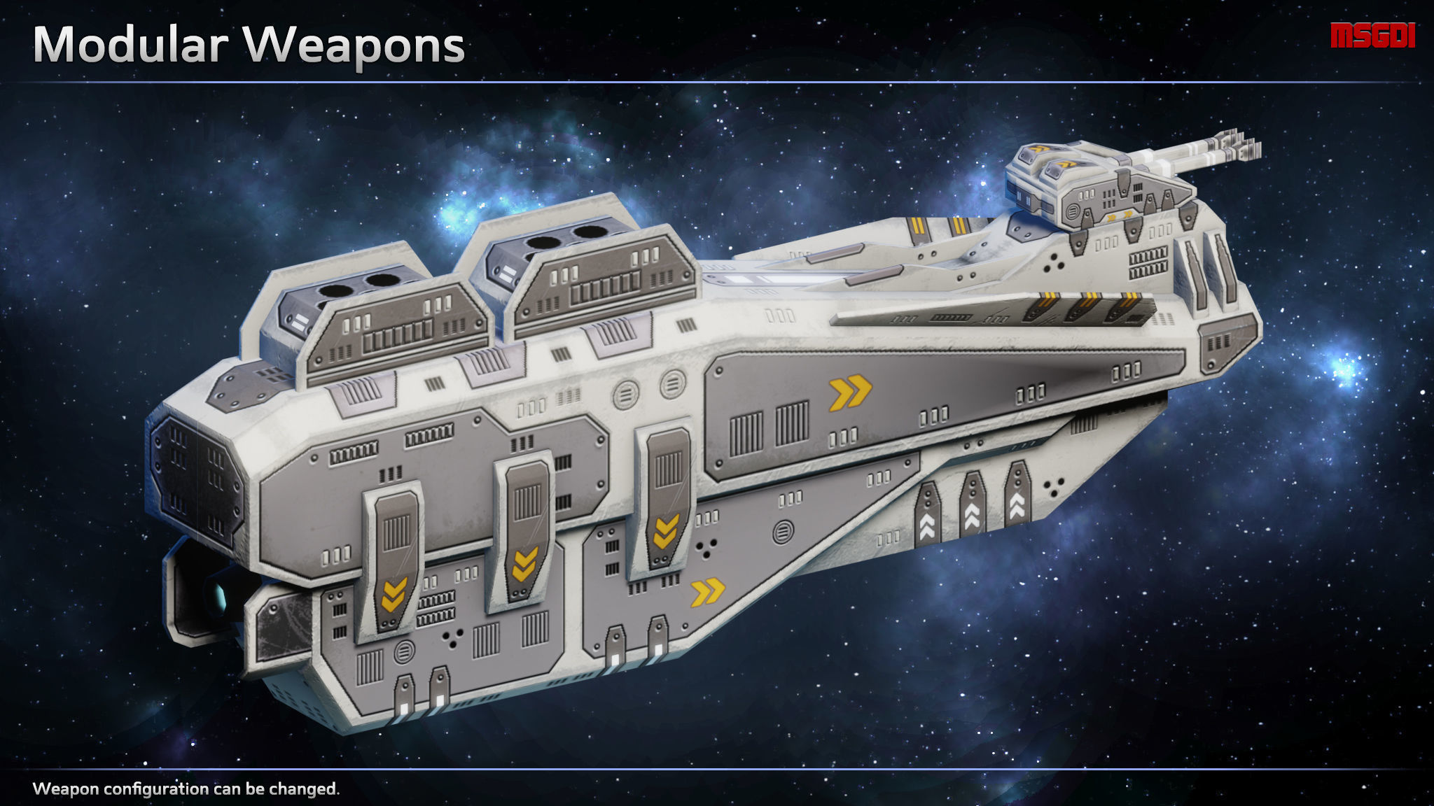 Spaceship Lettow-Vorbeck Frigates Low-poly 3D model_6