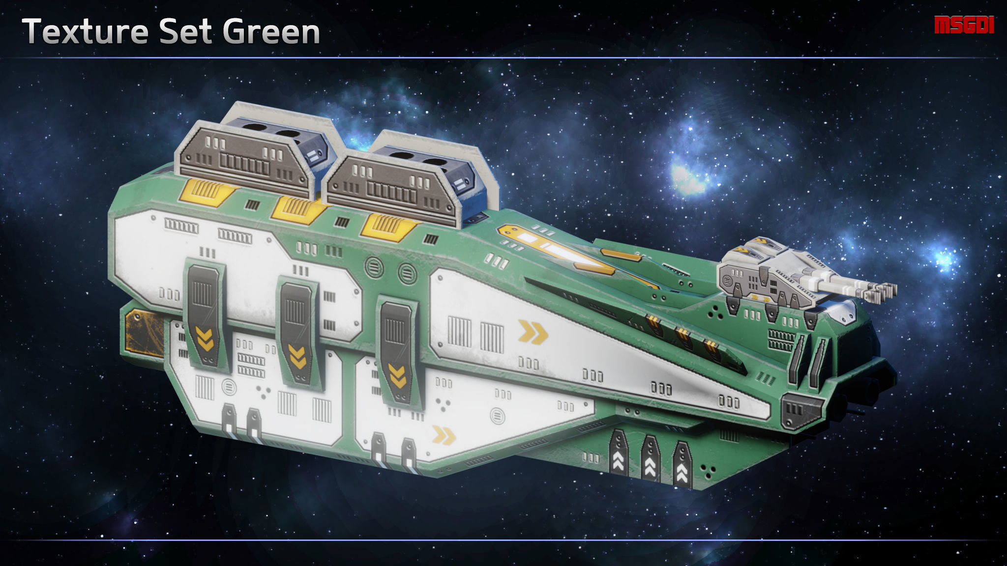 Spaceship Lettow-Vorbeck Frigates Low-poly 3D model_8