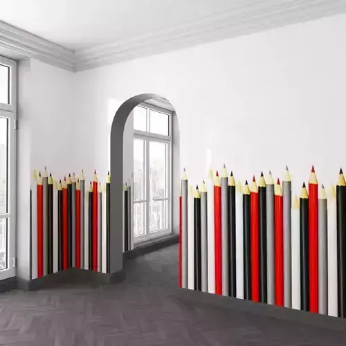 WallDeco-Life-var-117 room with pencils on wall
