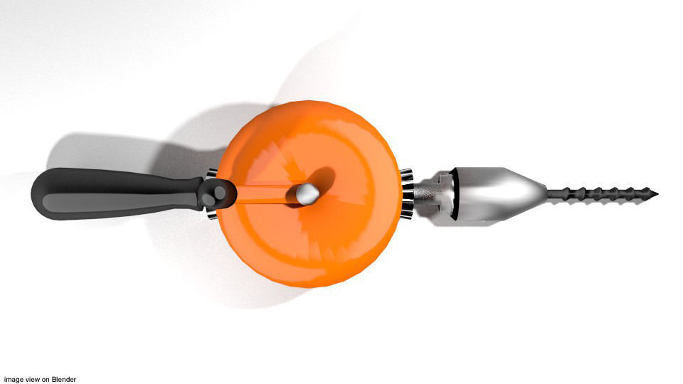 Craftsman Handtools - Hand Drill 3D model_2