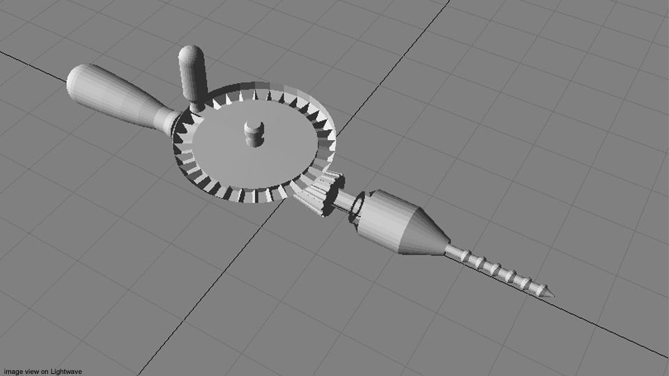 Craftsman Handtools - Hand Drill 3D model_4