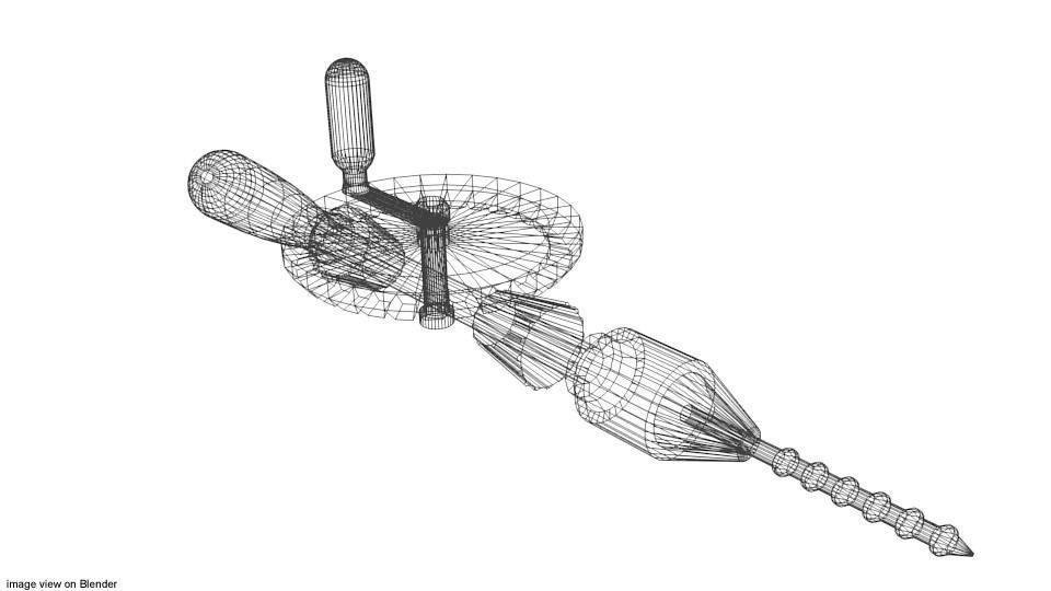 Craftsman Handtools - Hand Drill 3D model_3