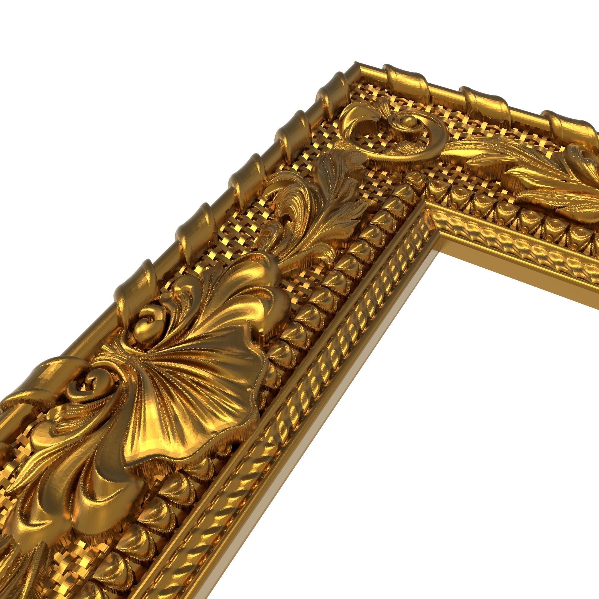 Carved Picture Frame 3D model_6