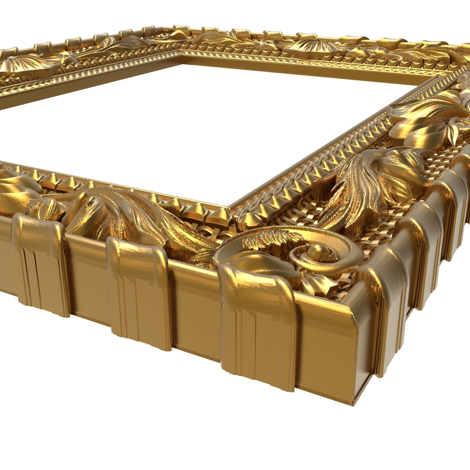 Carved Picture Frame 3D model_7