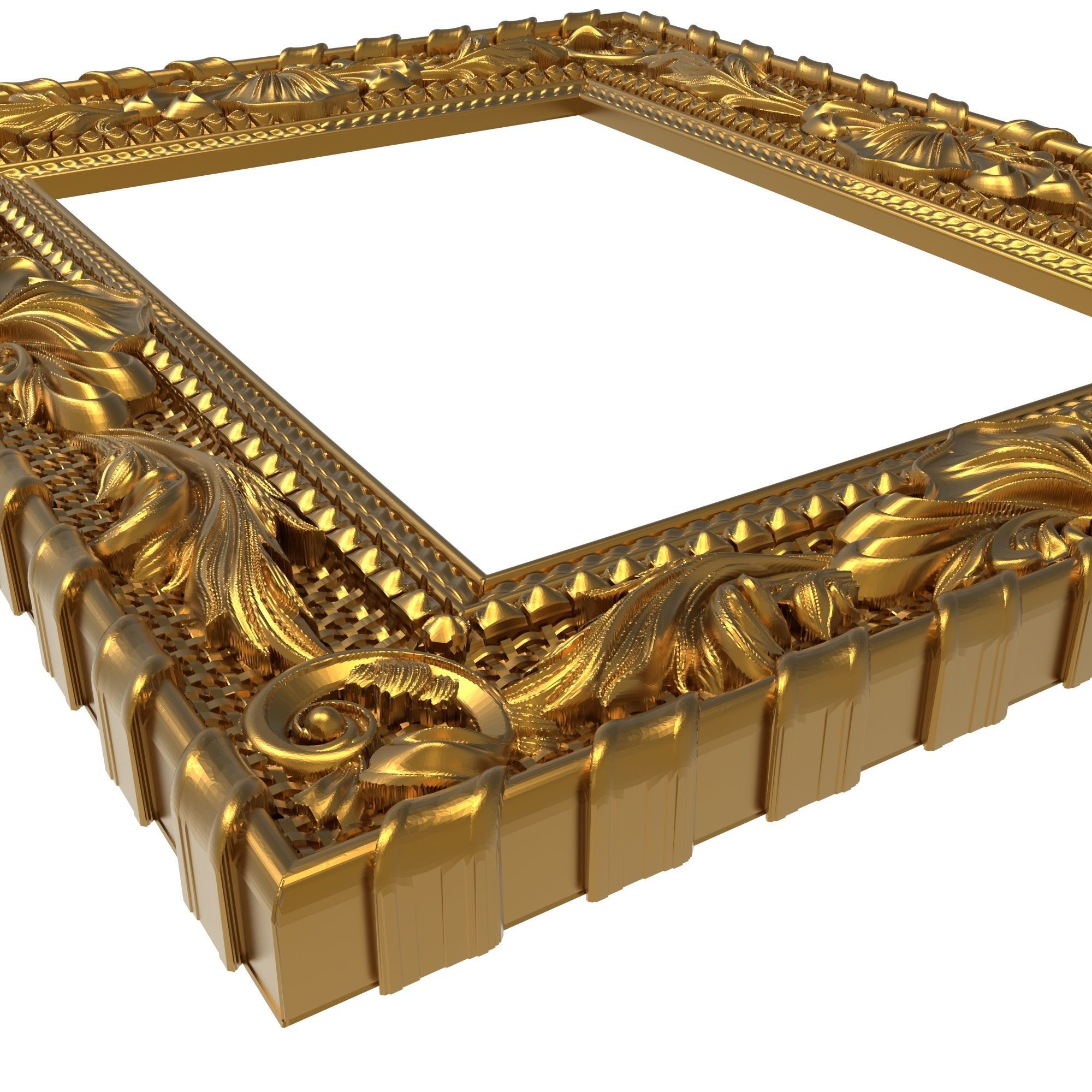 Carved Picture Frame 3D model_3
