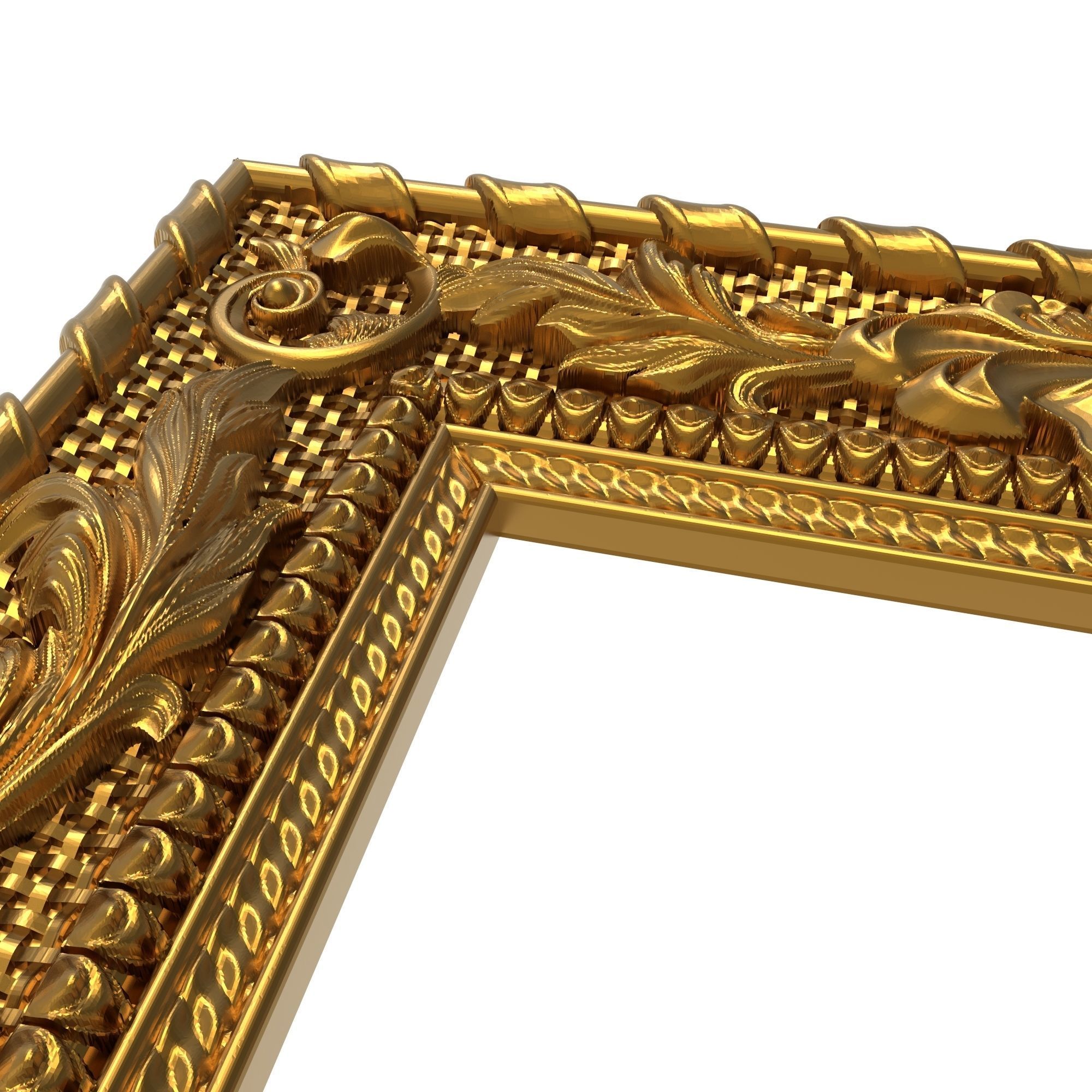 Carved Picture Frame 3D model_4