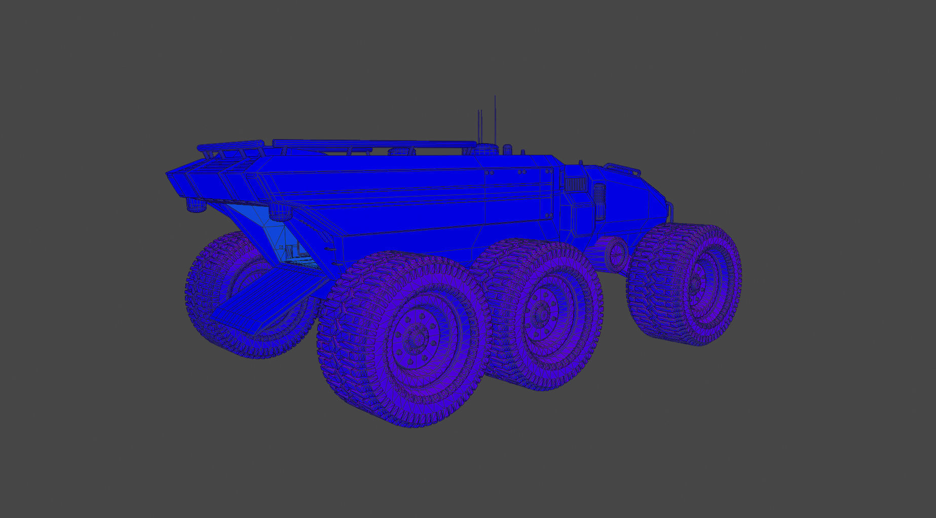 Technical Vehicle Green Source Files Attached 8K Textures Low-poly 3D model_22