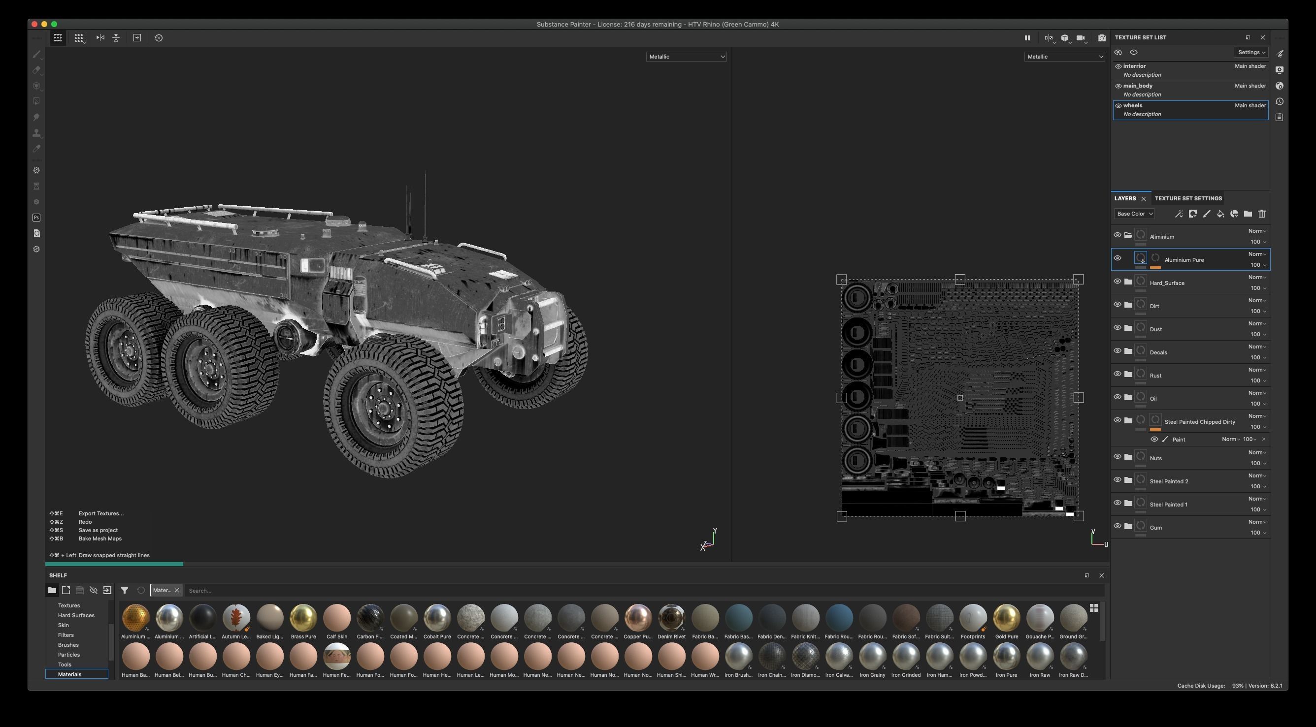 Technical Vehicle Green Source Files Attached 8K Textures Low-poly 3D model_18