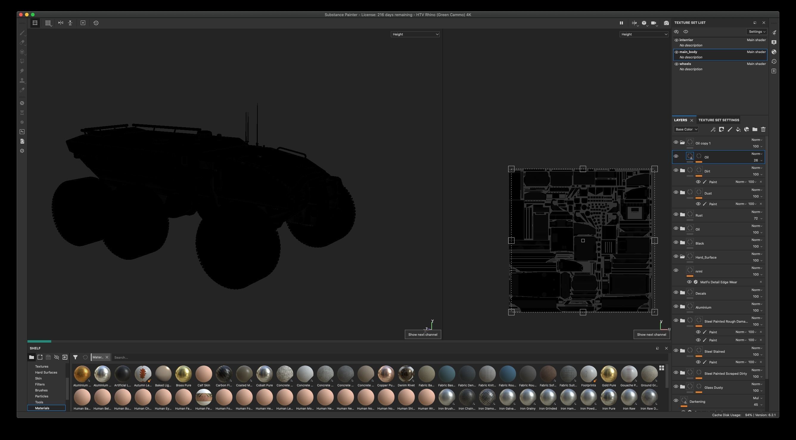 Technical Vehicle Green Source Files Attached 8K Textures Low-poly 3D model_12