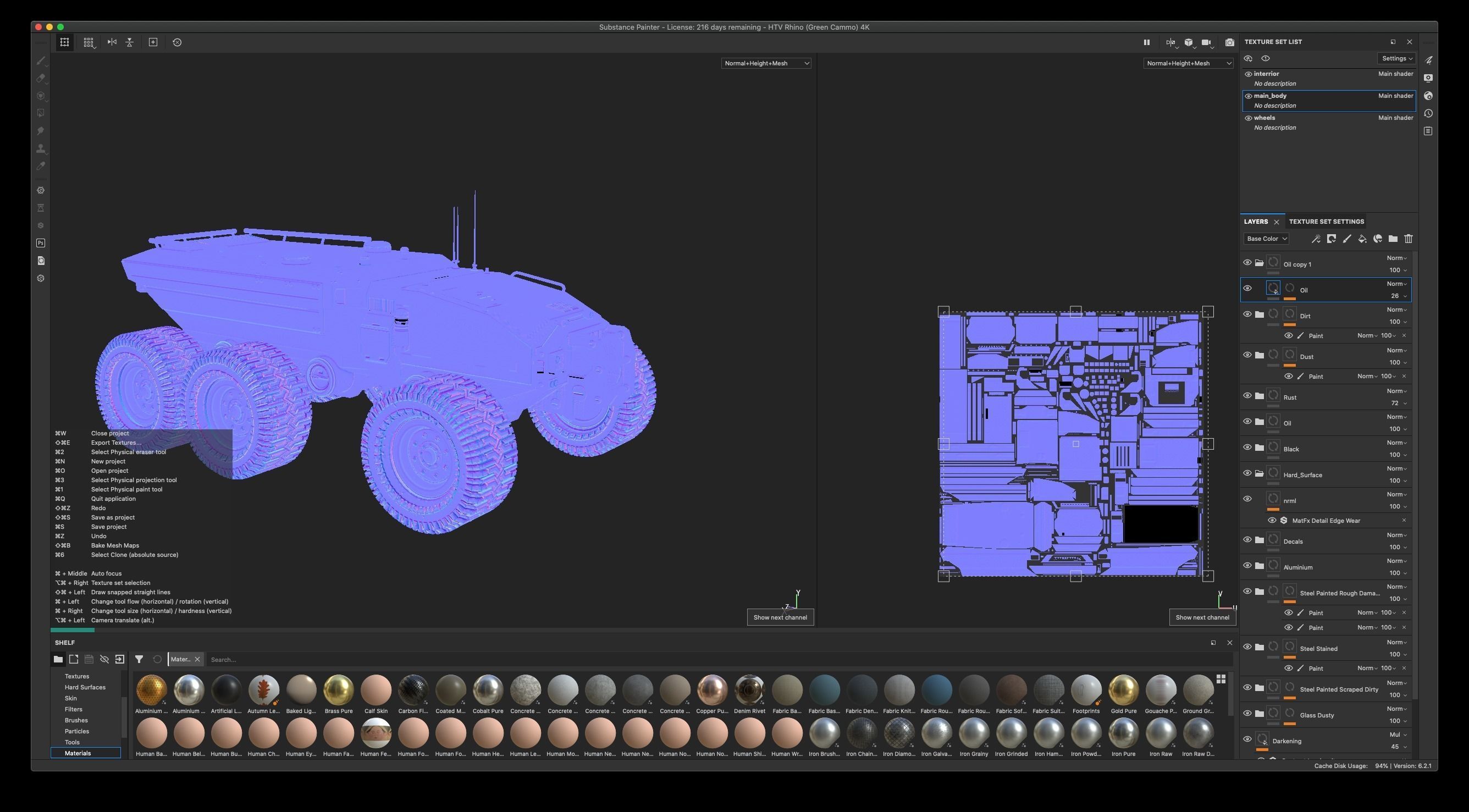 Technical Vehicle Green Source Files Attached 8K Textures Low-poly 3D model_14