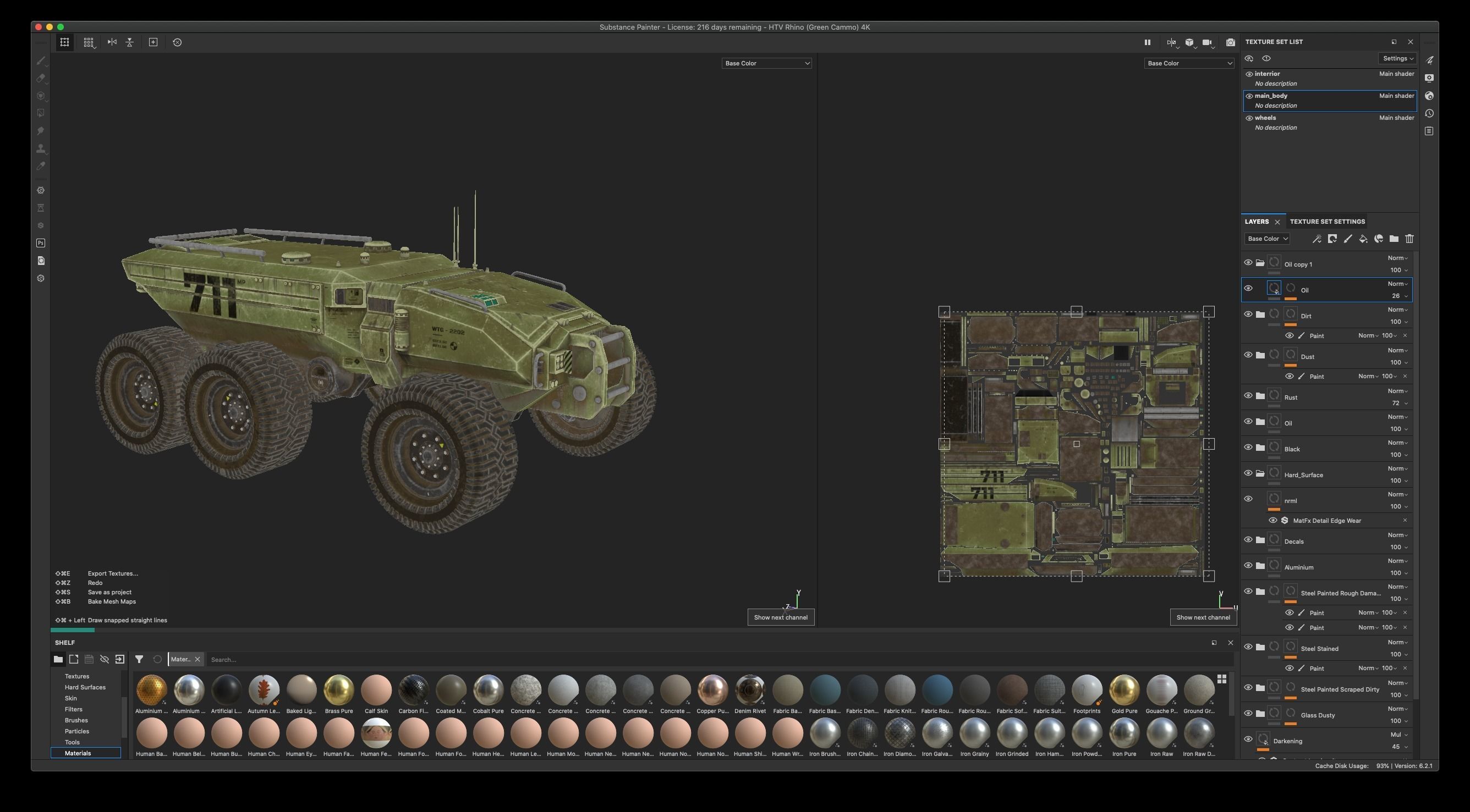 Technical Vehicle Green Source Files Attached 8K Textures Low-poly 3D model_15