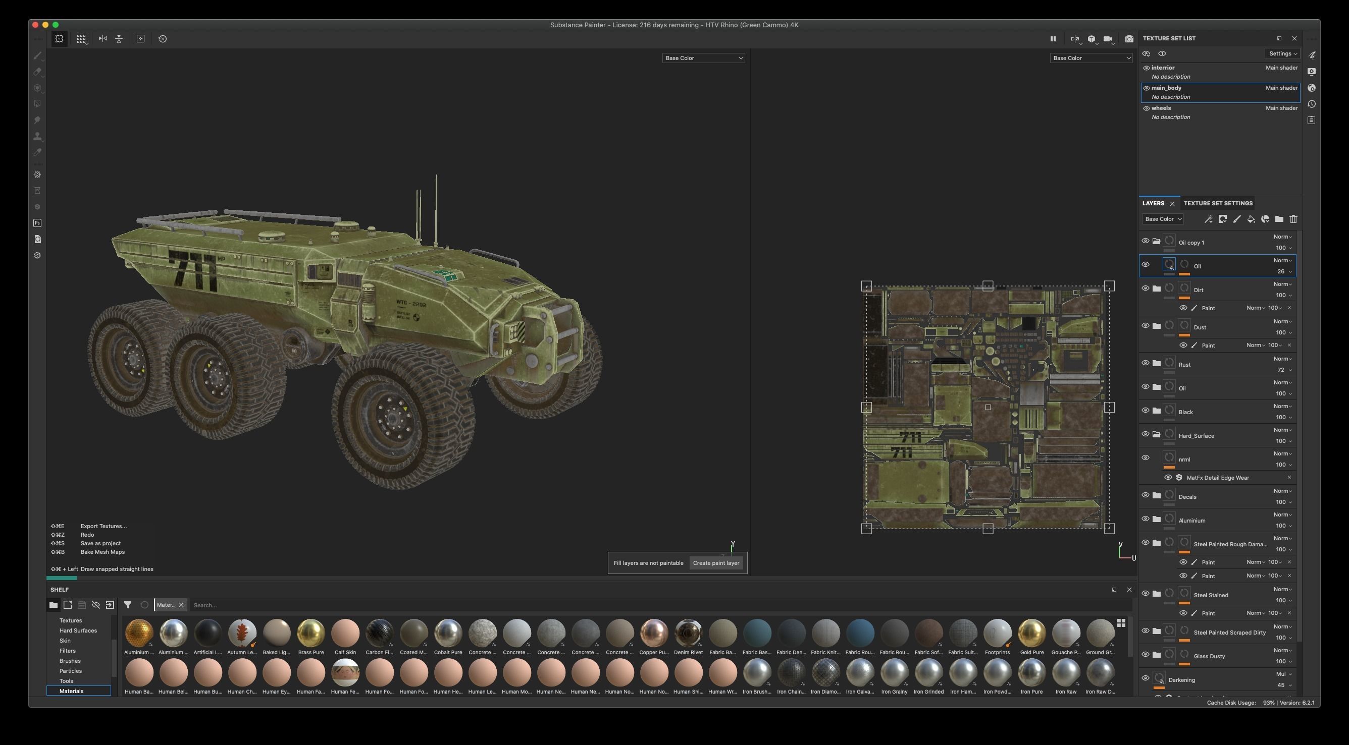 Technical Vehicle Green Source Files Attached 8K Textures Low-poly 3D model_9