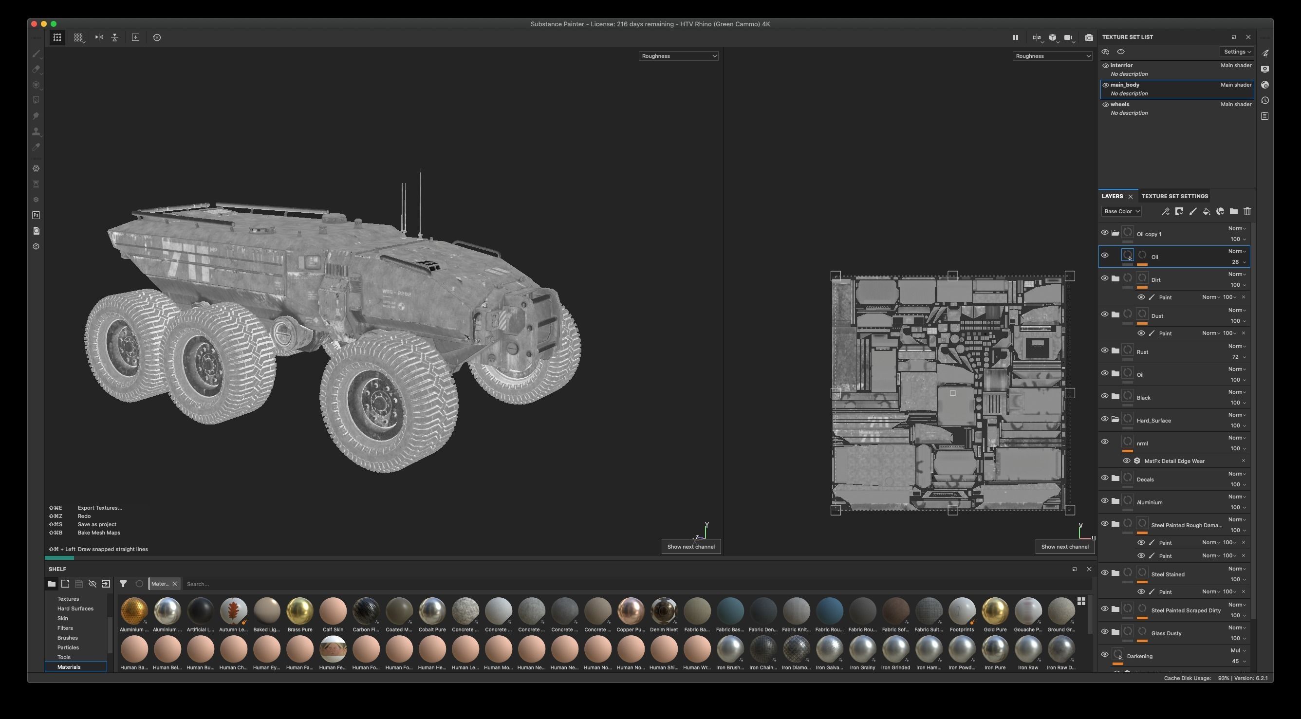 Technical Vehicle Green Source Files Attached 8K Textures Low-poly 3D model_11