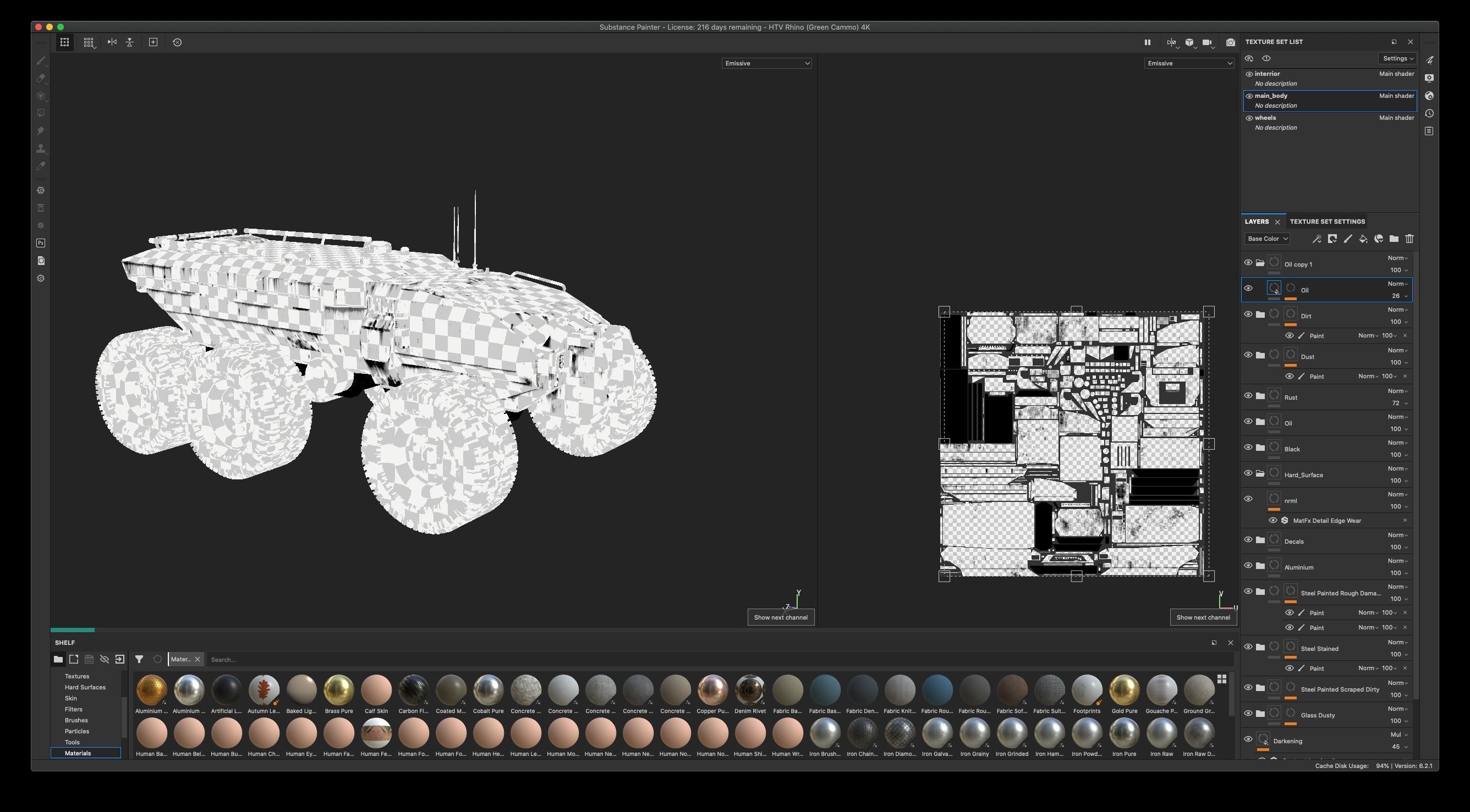 Technical Vehicle Green Source Files Attached 8K Textures Low-poly 3D model_13