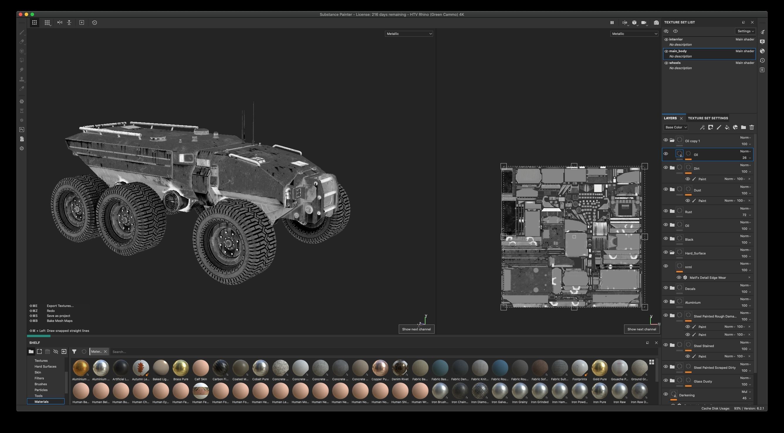 Technical Vehicle Green Source Files Attached 8K Textures Low-poly 3D model_16