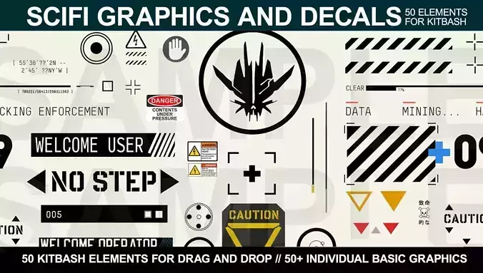 Sci-fi Graphics and Decals Texture