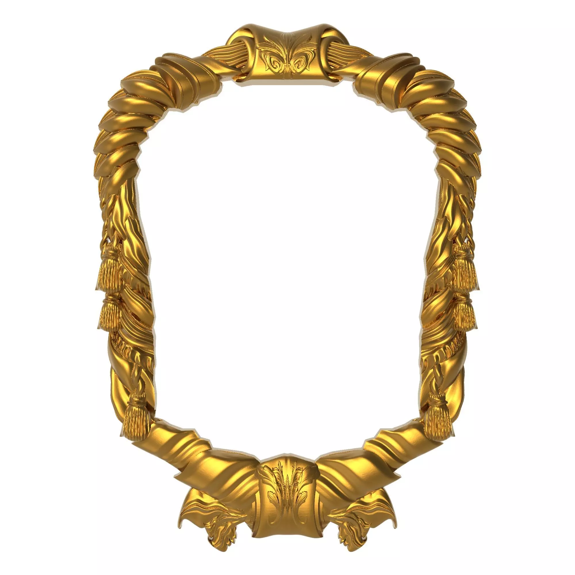 Carved Picture Frame 3D model_0