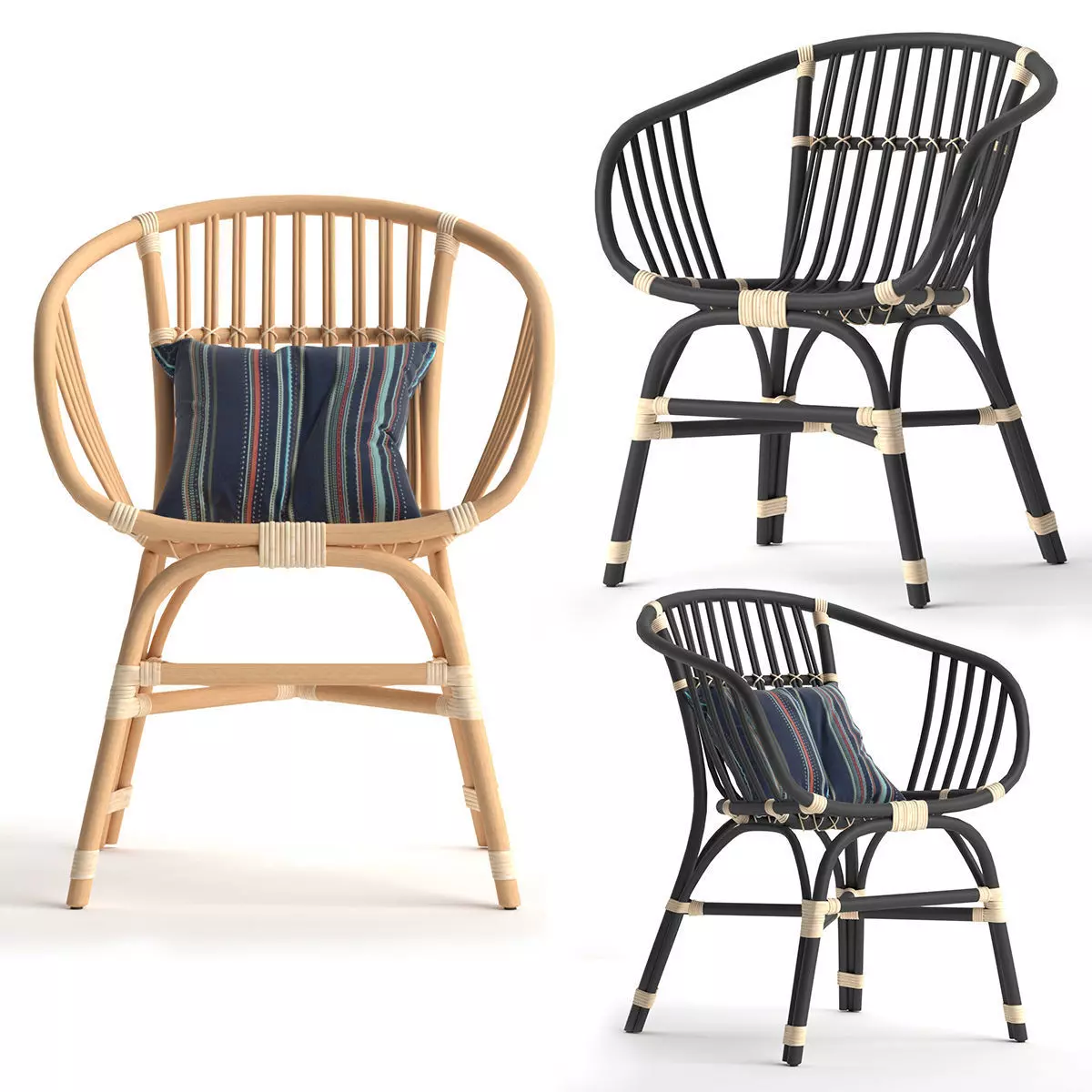 Rattan chair 3D model