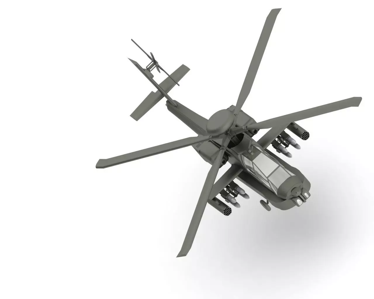 Boeing AH-64 Apache 3D print model_0