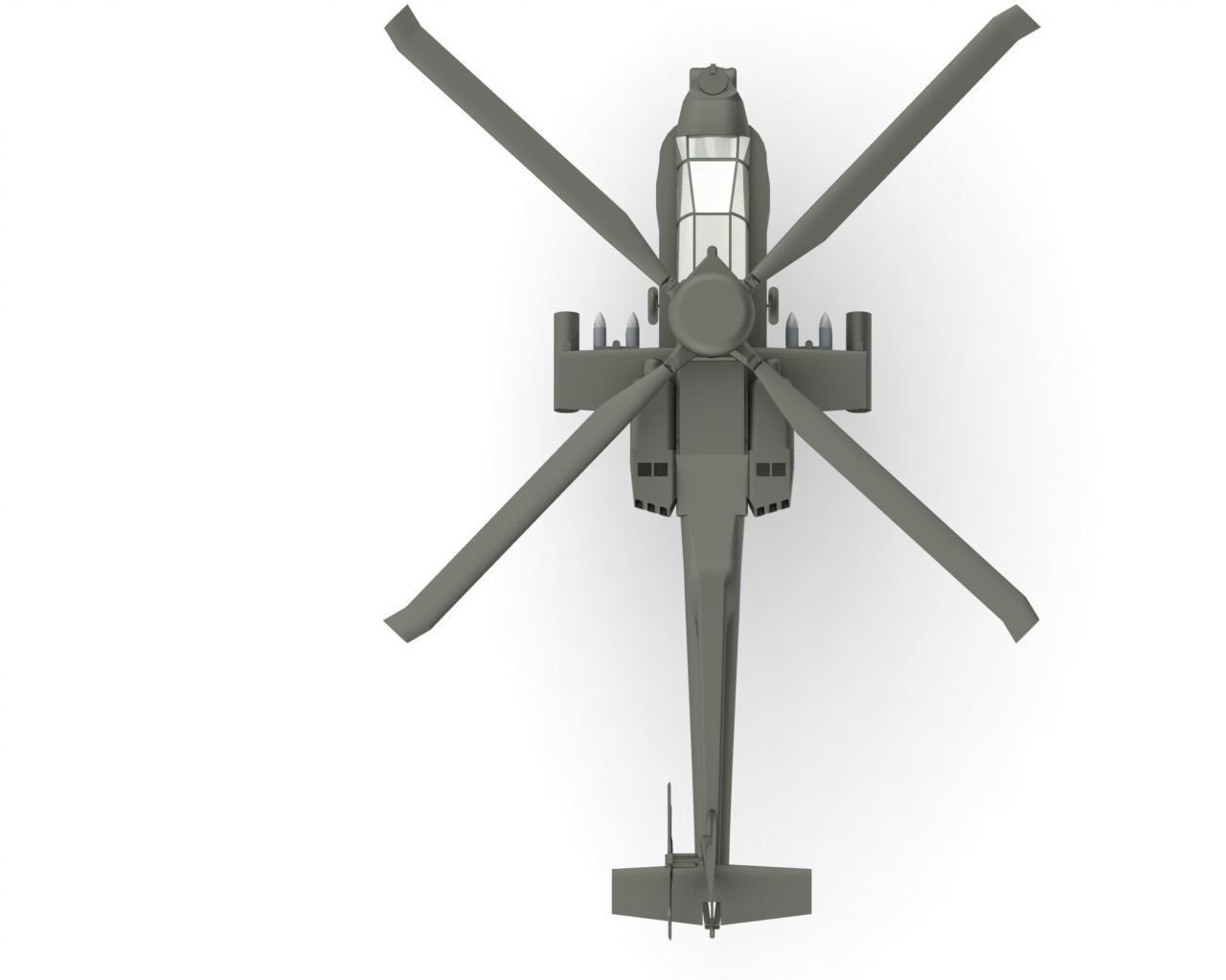Boeing AH-64 Apache 3D print model_1