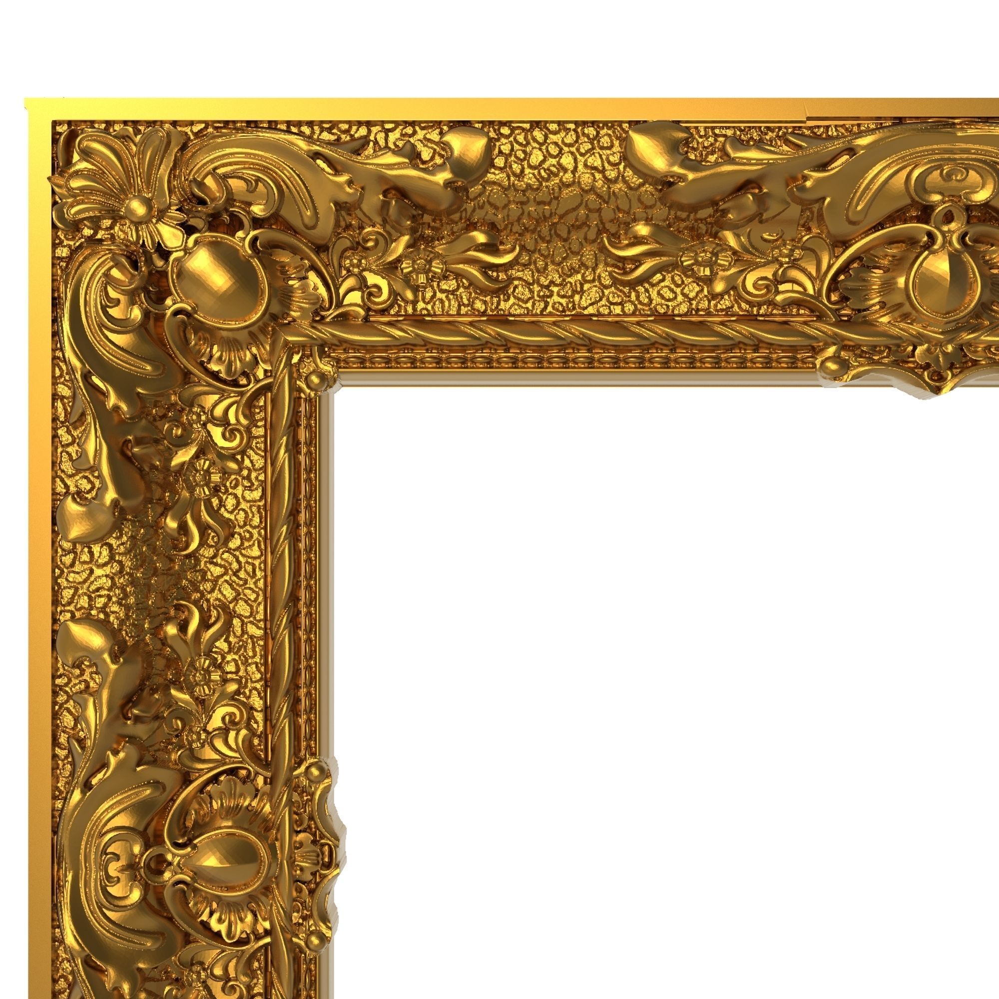 Carved Picture Frame 3D model_1