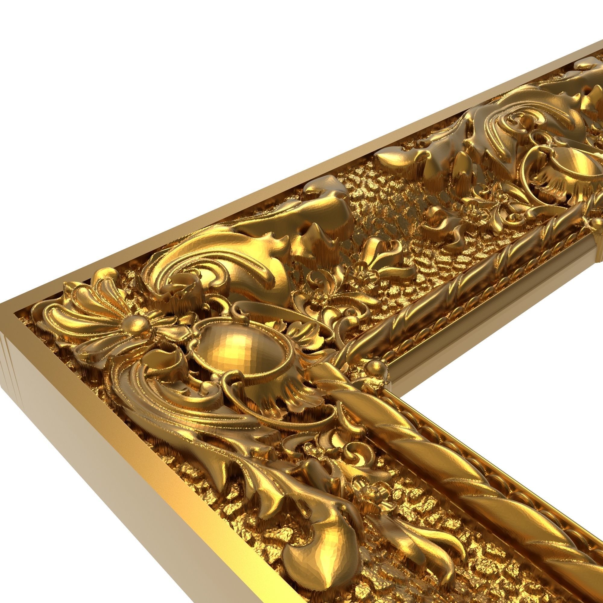 Carved Picture Frame 3D model_3