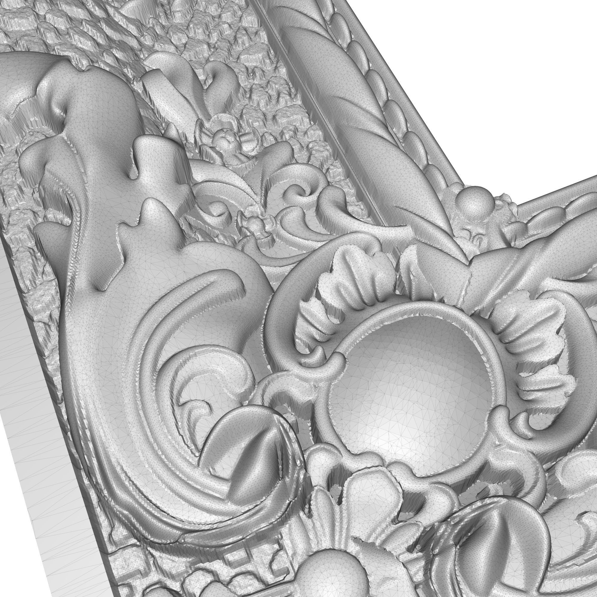Carved Picture Frame 3D model_6