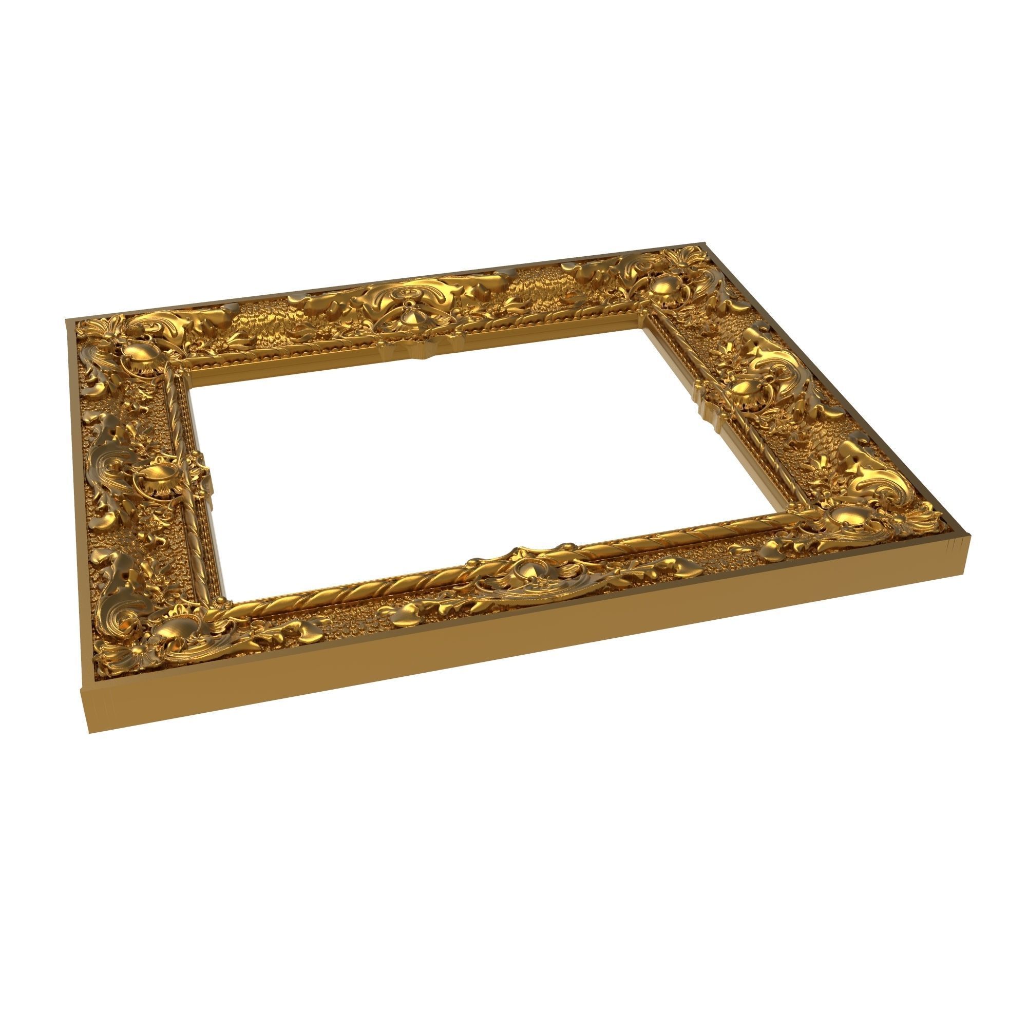 Carved Picture Frame 3D model_5