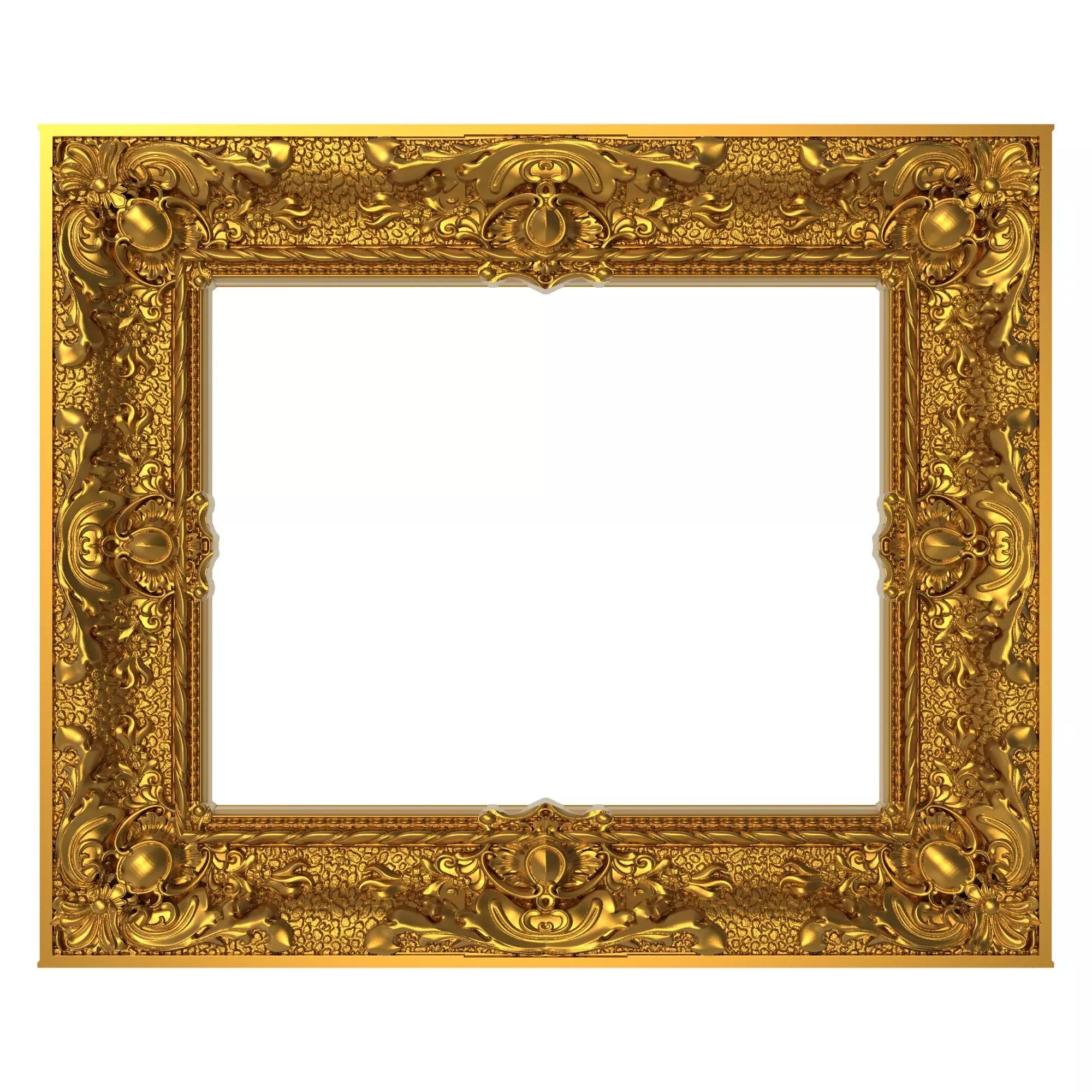 Carved Picture Frame 3D model_0