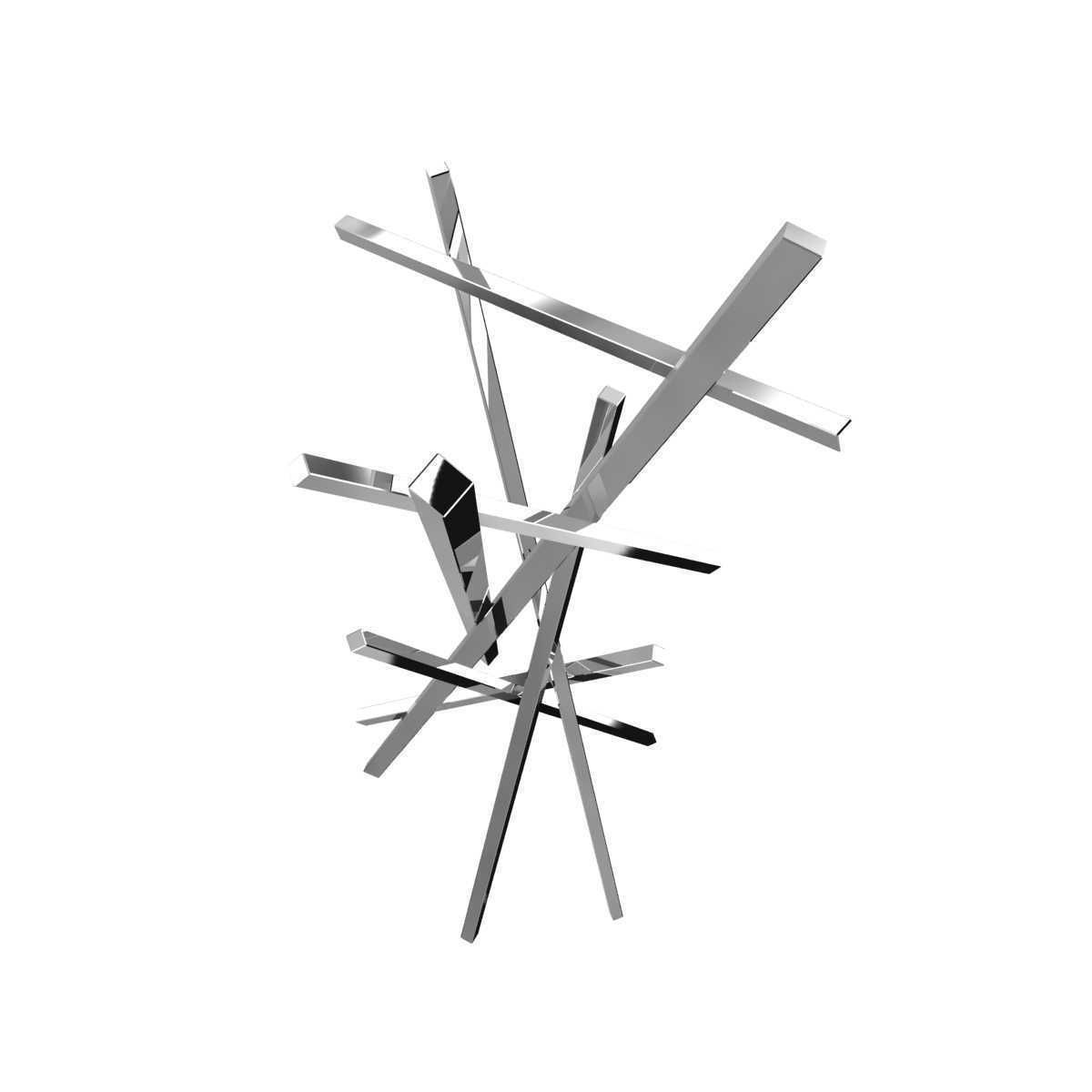 Terrasculpture stainless steel memory sculpture 3D model_4