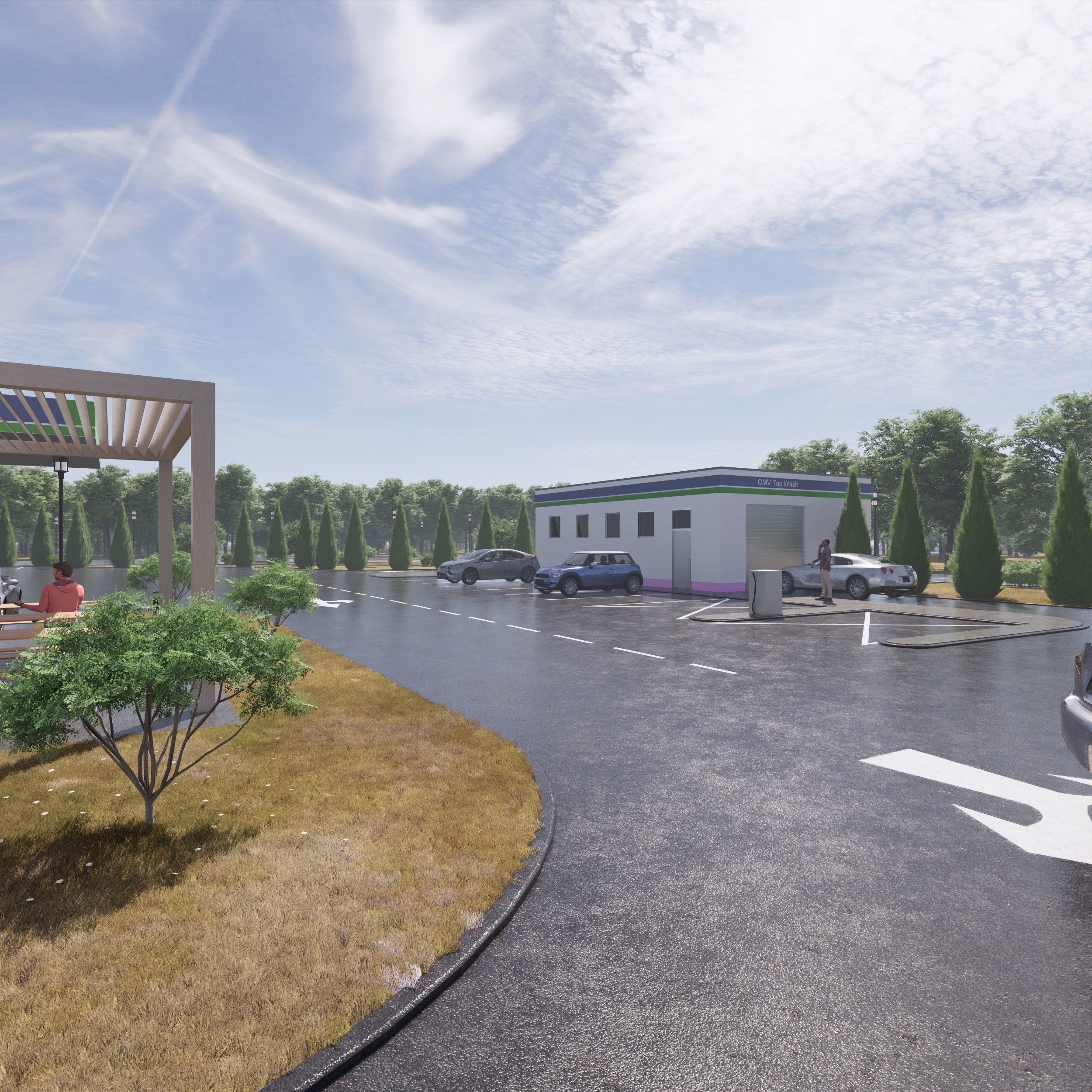 Gas station 3D model_11