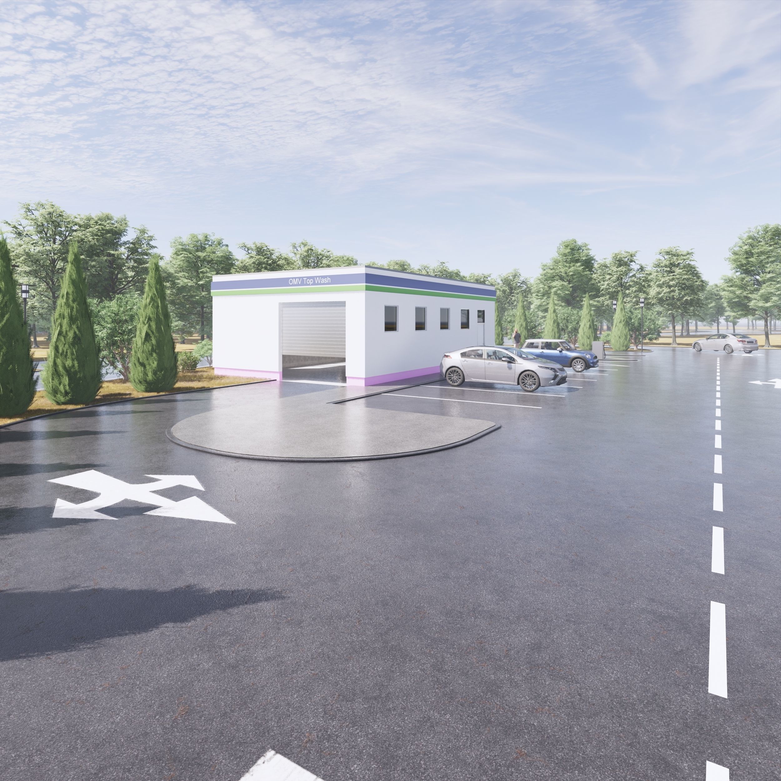 Gas station 3D model_12