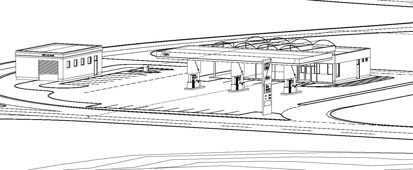 Gas station 3D model_14