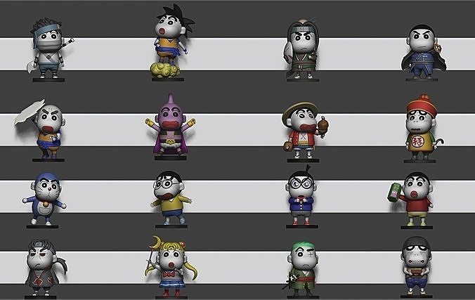 Shin Chan anime collection 3D print model
