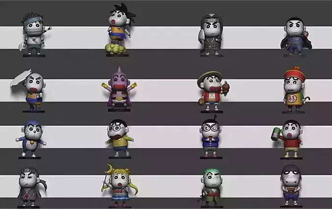 Shin Chan anime collection 3D print model