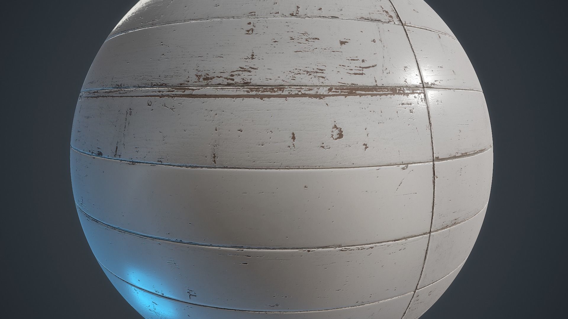 White Painted stackbond parquet - PBR textures Low-poly 3D model_2