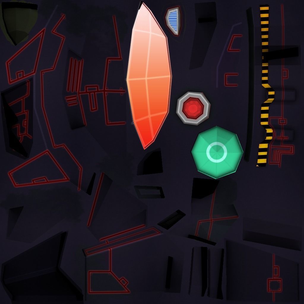 Game Low Poly Aircraft  Low-poly 3D model_5