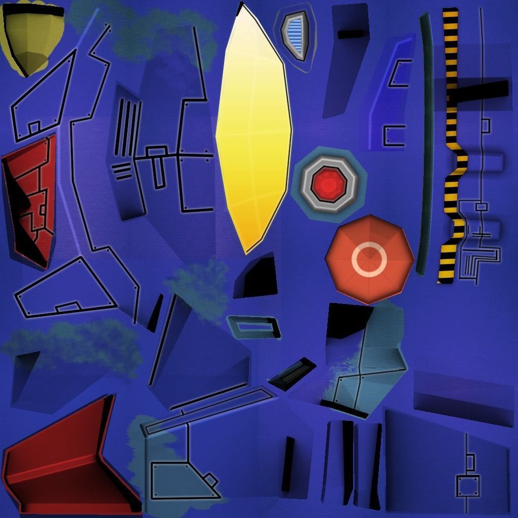 Game Low Poly Aircraft  Low-poly 3D model_4